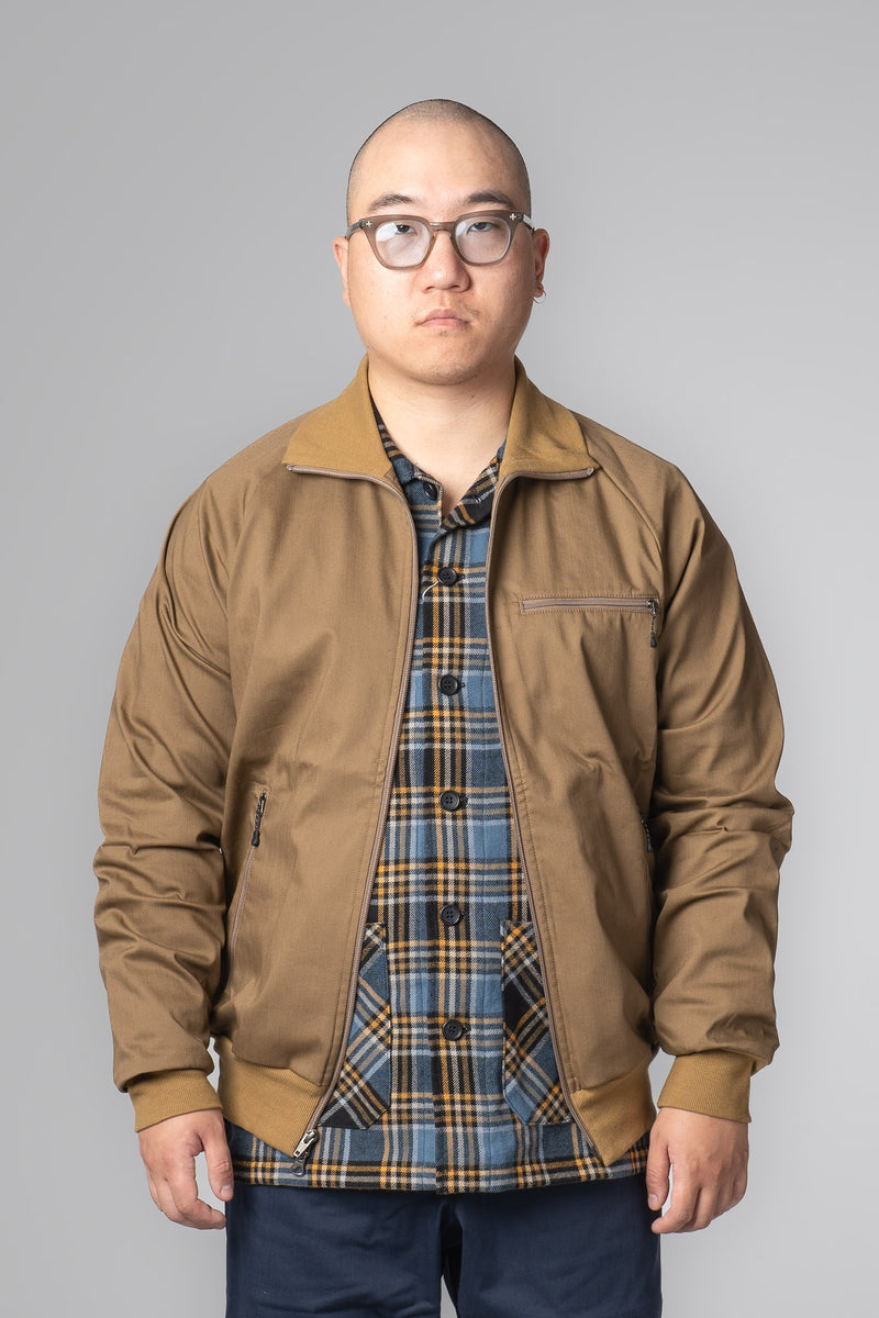 Cotton-Poly Track Jacket - Khaki – Tempest Works