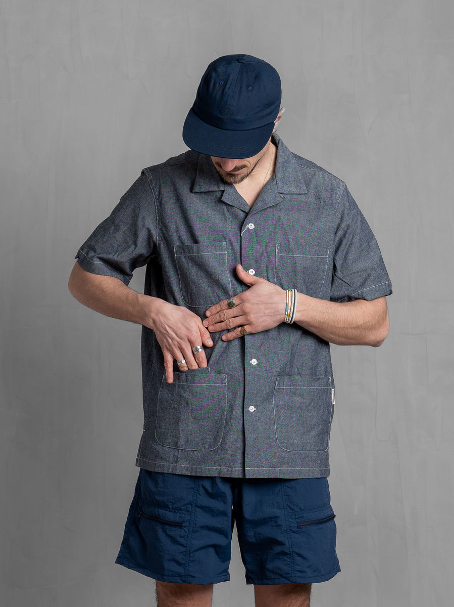 Five Pocket Cotton Island Shirt - Chambray Blue – Tempest Works