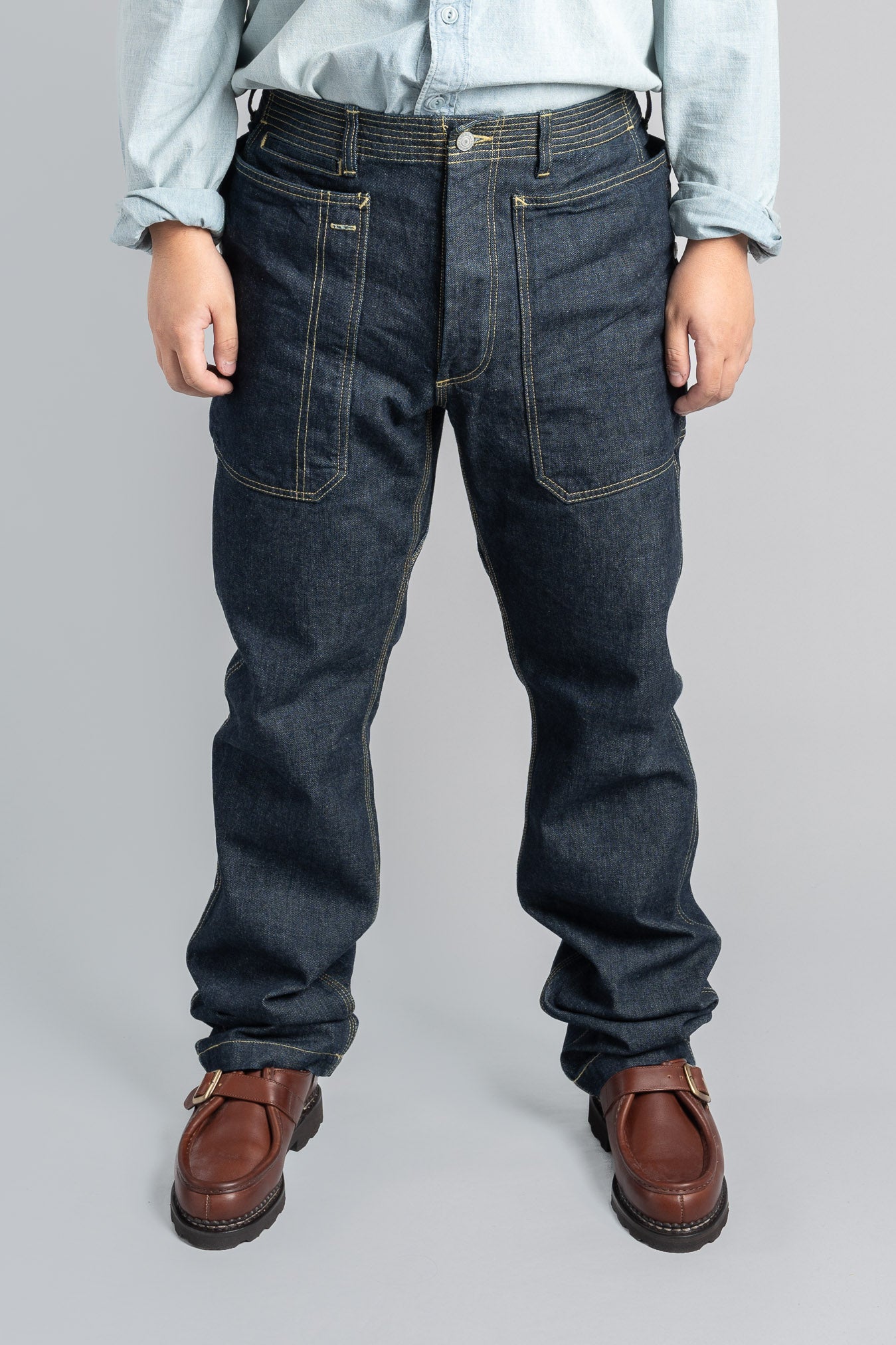 Fall Leaf Sprayer Denim Pants - Indigo – Tempest Works