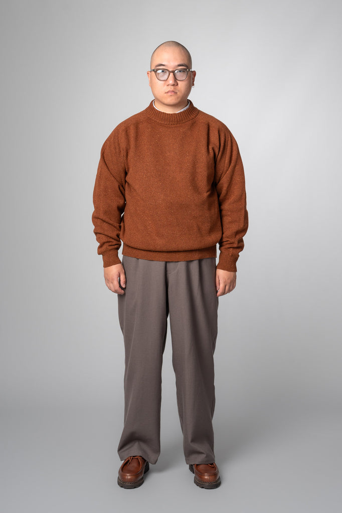 Wide Wool Pants - Khaki