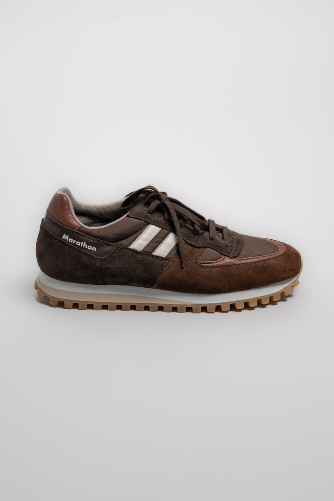 Leather Marathon Trainer - Brown